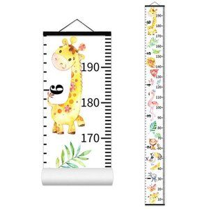Growth Chart for Kids Roll-up Height Chart for Boys Girls Fabric Canvas 79"x7.9"